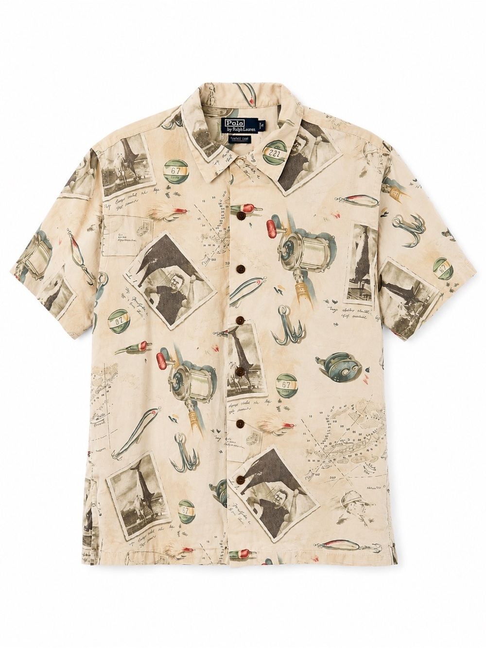 Polo Ralph Lauren “Ernest Hemingway” Fishing Vintage Camp Collar Shirt Men’s M